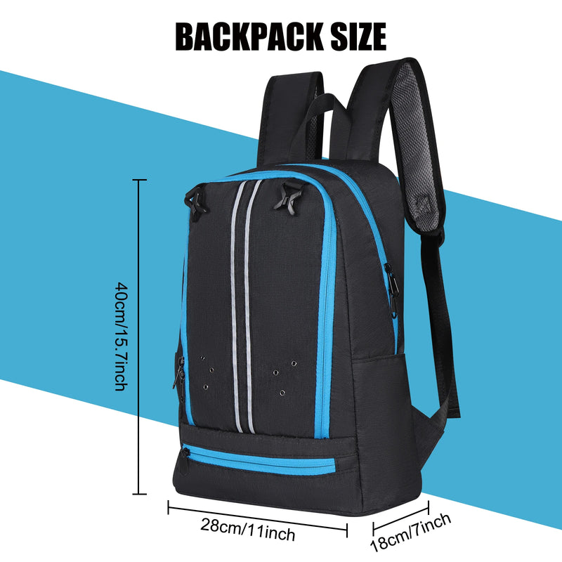 ANYPACK Basketball Backpack Black Large Capacity Sports Bag With Ball Compartment Durable Design For Gym Travel And Outdoor Training