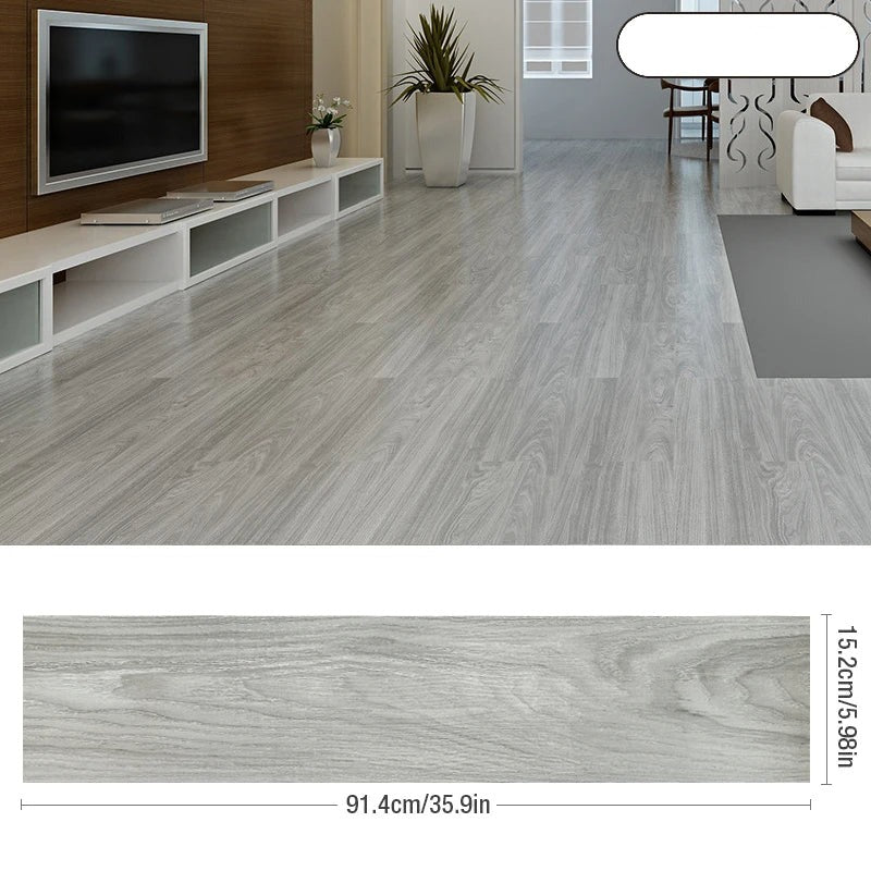 ANYHOUZ 20pcs Grey Mahogany Vinyl Floor Tile Wood Grain 3D Waterproof