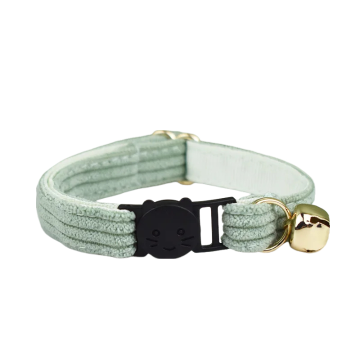 ANYWAGS Cat Collar Mint Green Large with Safety Buckle, Bell, and Durable Strap Stylish and Comfortable Pet Accessory