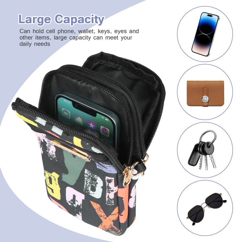 ANYPACK Armband Crossbody Bag Black Waterproof And Sweatproof Sports Phone Holder For Running Gym Workout