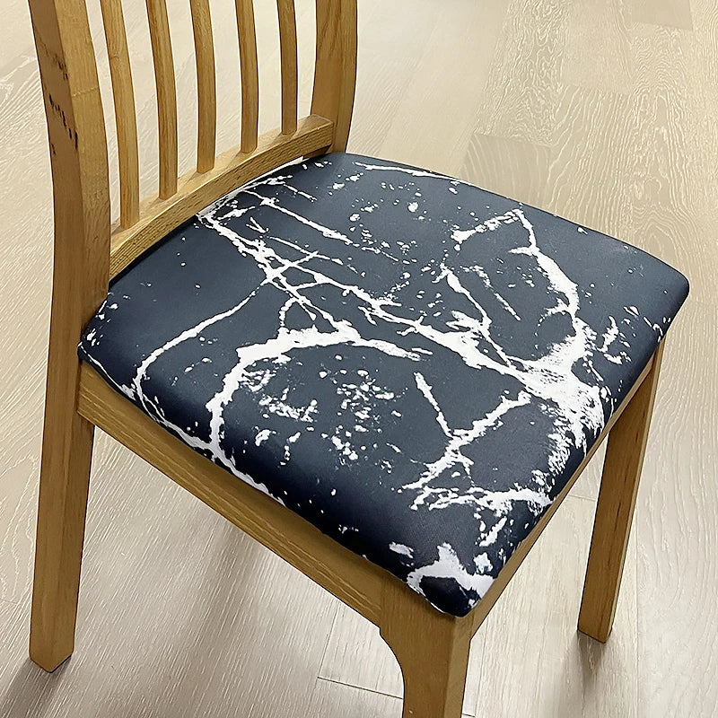 Anyseat Chair Cover Black White Splash Print Stretch Seat Cover for Home Dinning Kitchen Washable Removable