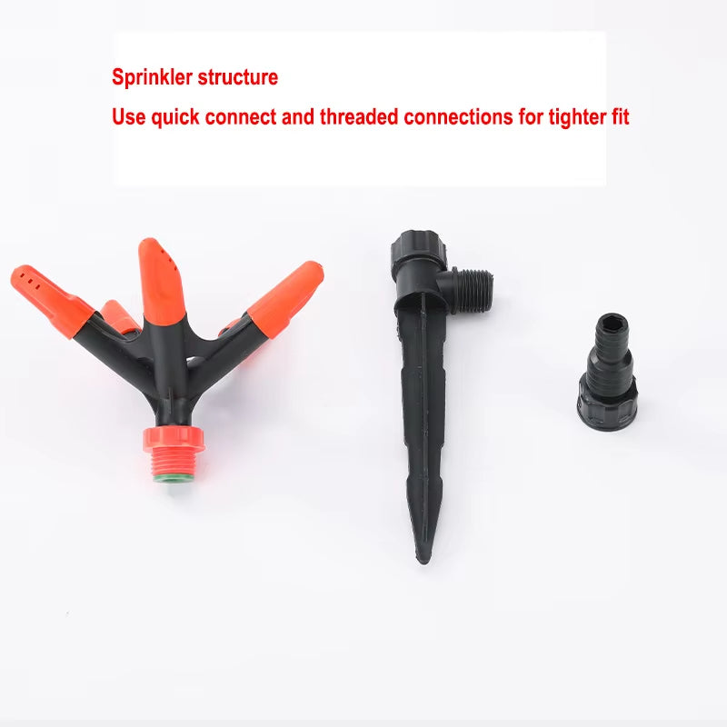 ANYHOUZ Garden Sprinkler 360° Rotating Pentagonal with 5 Showerhead Automatic Water Irrigation Sprayer