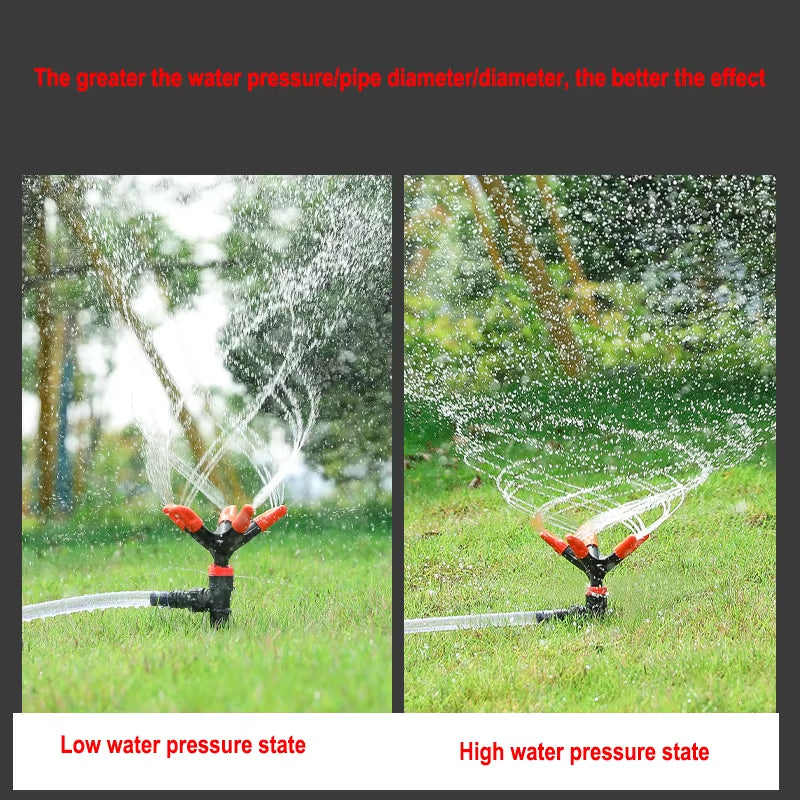 ANYHOUZ Garden Sprinkler 360° Rotating Pentagonal with 5 Showerhead Automatic Water Irrigation Sprayer