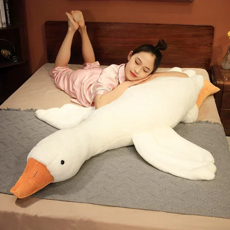 Anypillow Side Sleep Body Pillow Cute Huge White Goose Stuffed Animal Sleeping Pillow 50CM