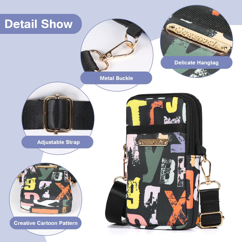 ANYPACK Armband Crossbody Bag Black Waterproof And Sweatproof Sports Phone Holder For Running Gym Workout