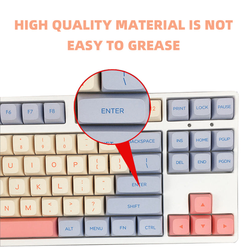ANYMOB Keycap Keyboard Macaron 132 Keys PBT Dye Sublimation Switch Fit Pack in Bag