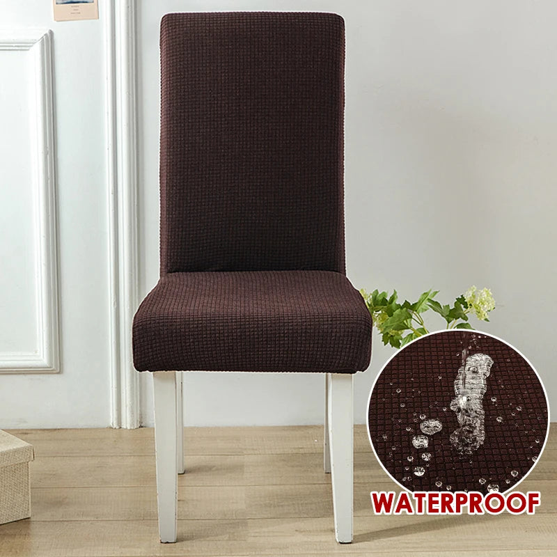 Anyseat Chair Cover Coffee Corn Kernels Waterproof Universal Size for Dining Room Stretch Seat Slipcovers