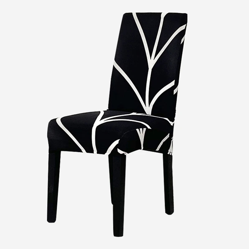 Anyseat Chair Cover Black with Linear Design with Anti-Dirt and Elastic Material for Dining Room Kitchen Wedding Hotel Banquet Restaurant