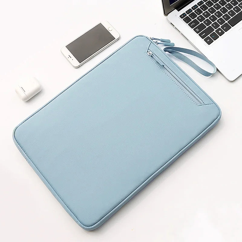 ANYPACK Laptop Handbag Lake Blue Stylish Professional Pouch Durable Lightweight For Students