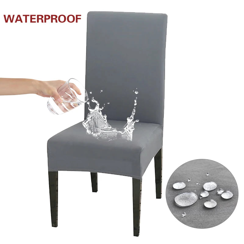 Anyseat Chair Cover Ash Grey with Anti-Dirt and Waterproof Elastic Material for Dining Room Kitchen Wedding Hotel Banquet Restaurant