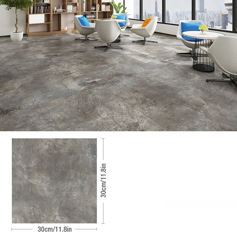 ANYHOUZ 10pcs Dark Grey Vinyl Wall Tile Hairline Marble 3D Waterproof