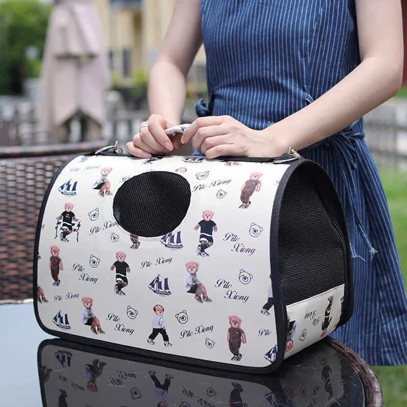 ANYWAGS Pet Carrier Small Fying Plane Pattern Shoulder Sling Bags for Small Pet Carrying Accessories