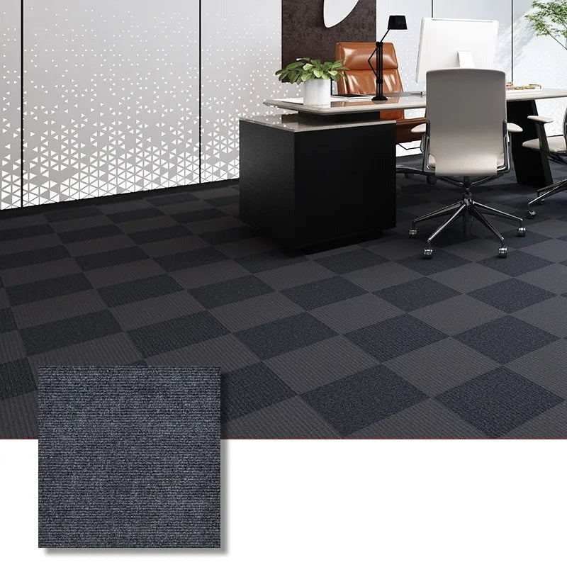 ANYHOUZ 10pcs Vinyl Floor Tile Dark Grey Anti-Slip Self Adhesive