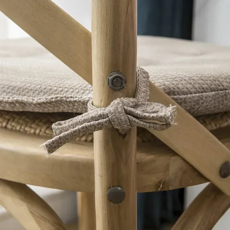 Anypillow White Memory Foam Chair Cushion with Straps