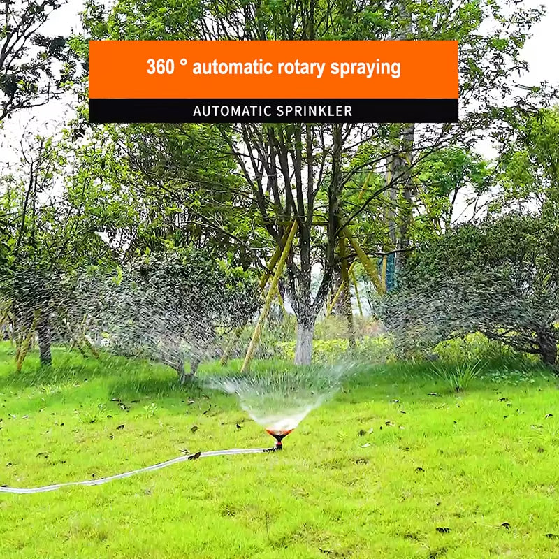ANYHOUZ Garden Sprinkler 360° Rotating Pentagonal with 5 Showerhead Automatic Water Irrigation Sprayer