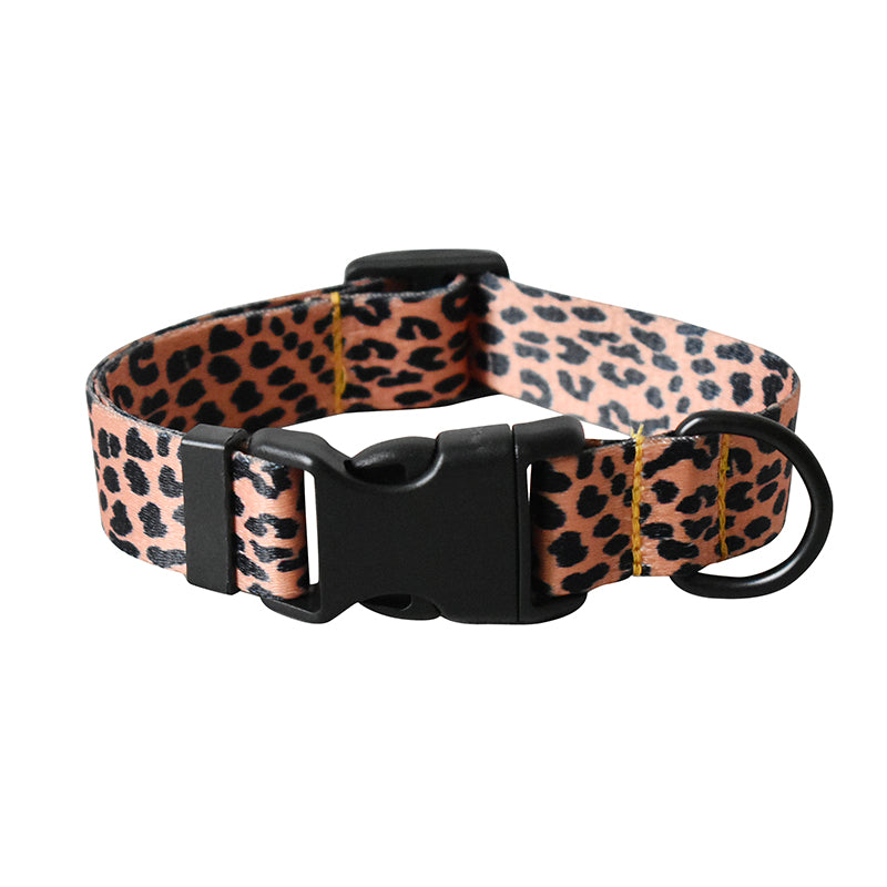 ANYWAGS Pet Collar Brown Leopard Sytlish Strap Comfortable Dog Accessory