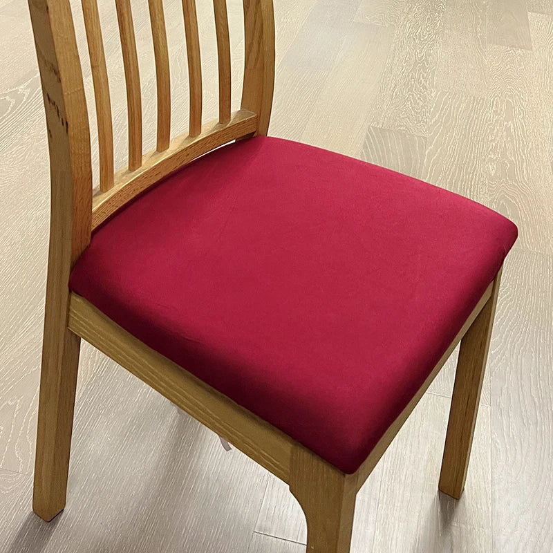 Anyseat Chair Cover Maroon Red Plain No Print Stretch Seat Cover for Home Dinning Kitchen Washable Removable