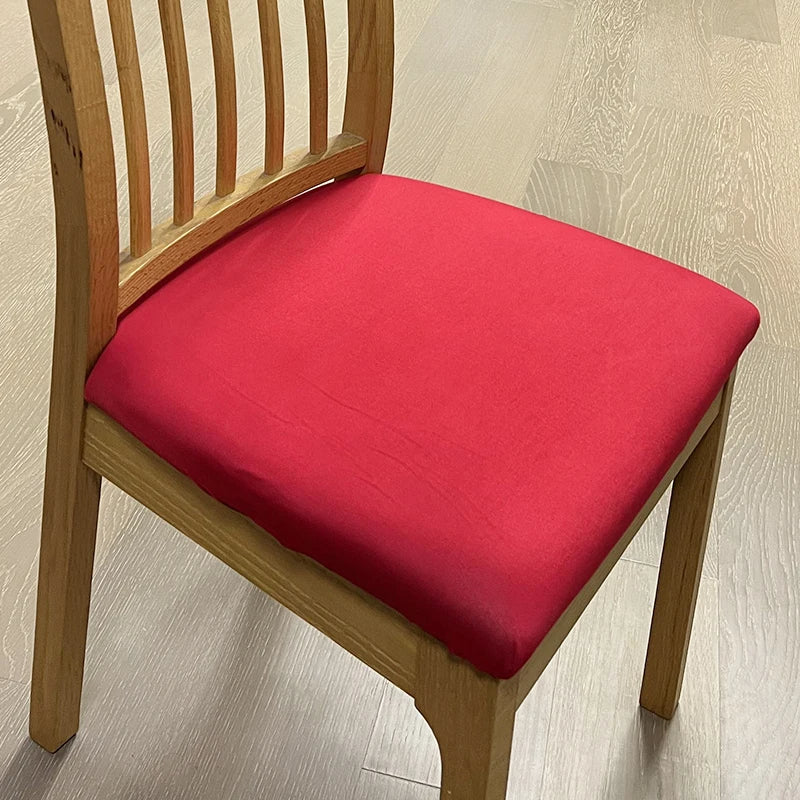 Anyseat Chair Cover Wine Red Plain No Print Stretch Seat Cover for Home Dinning Kitchen Washable Removable