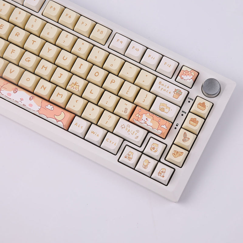 ANYMOB Keycap Keyboard White 131 Korean Keys Mechanical Switch Touch Clicks Box
