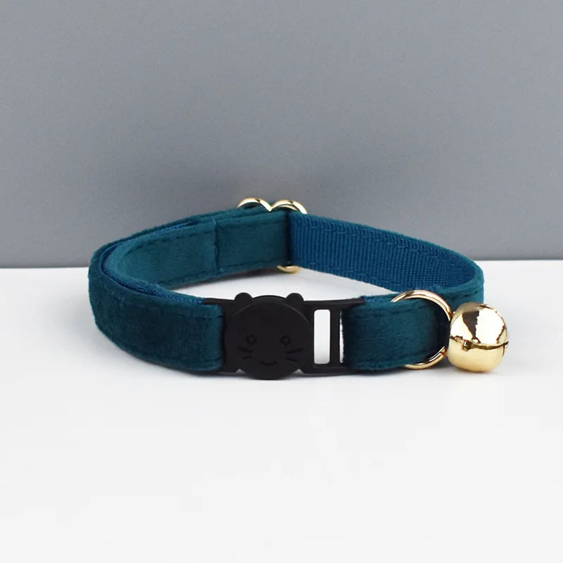 Anypet  Cat Collar Navy Blue Small with Safety Buckle, Bell, and Durable Strap Stylish and Comfortable Pet Accessory