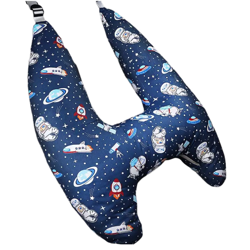 Anypillow Car Travel Pillow UShape Space Pattern Children Travel Pillow Cushion for Car Seat, Safety Neck Pillow for Kids