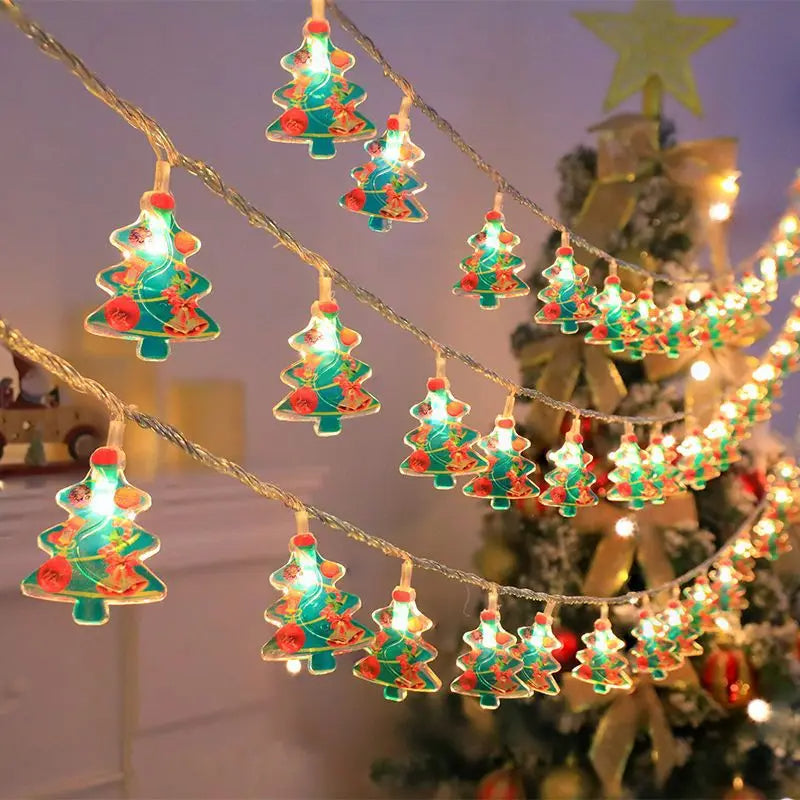 ANYDECO Christmas Lights Garland Yellow LED USB Hanging Holiday Decorations