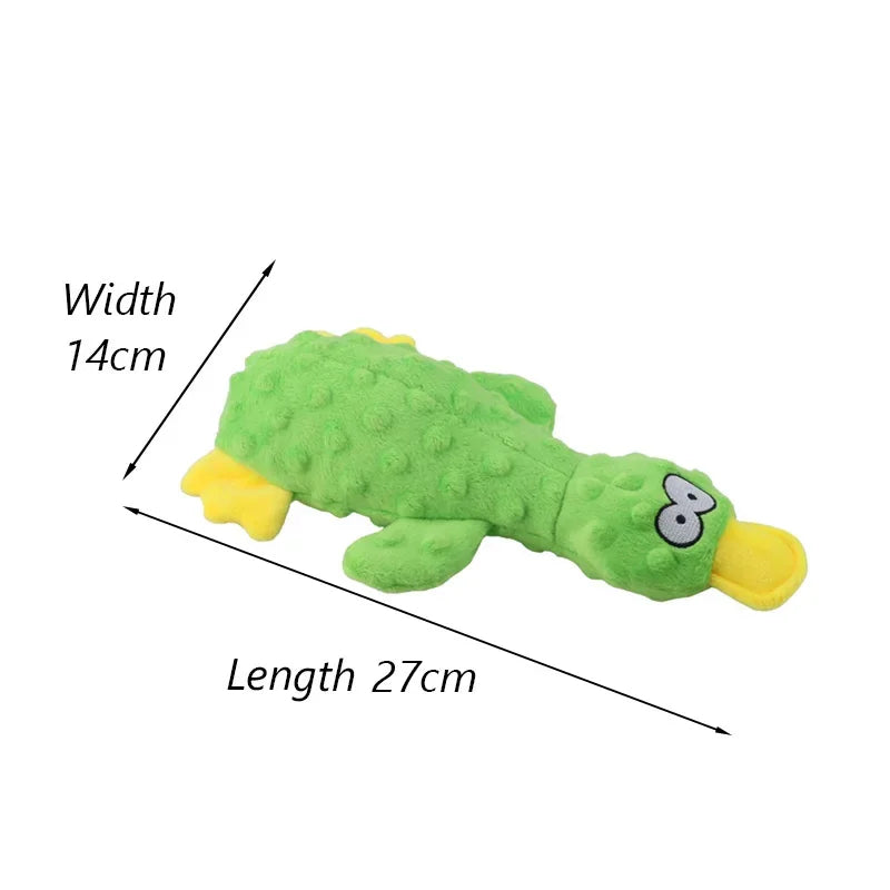 ANYWAGS Pet Toys Plush Duck Squeaky Teething Chews For Puppies