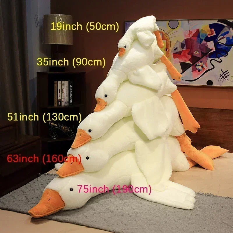 Anypillow Side Sleep Body Pillow Cute Huge White Goose Stuffed Animal Sleeping Pillow 90CM