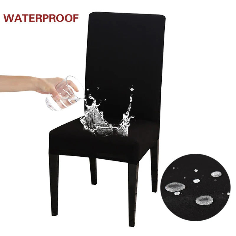 Anyseat Chair Cover Black with Anti-Dirt and Waterproof Elastic Material for Dining Room Kitchen Wedding Hotel Banquet Restaurant