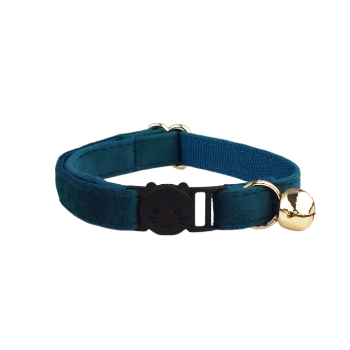 Anypet  Cat Collar Navy Blue Small with Safety Buckle, Bell, and Durable Strap Stylish and Comfortable Pet Accessory