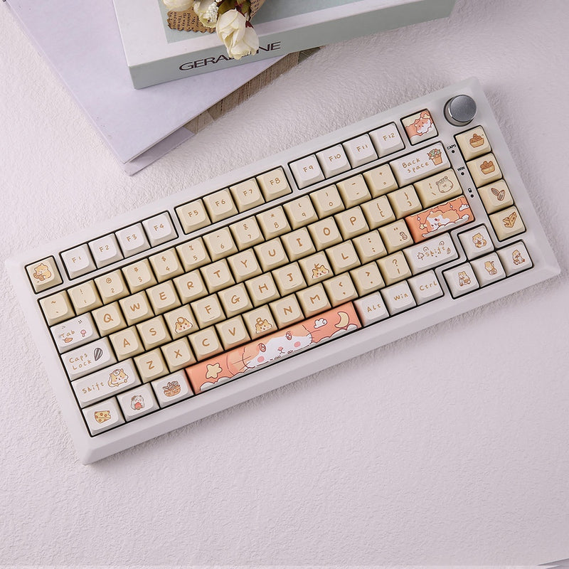 ANYMOB Keycap Keyboard Gray 131 Korean Keys Mechanical Switch Touch Clicks Bag