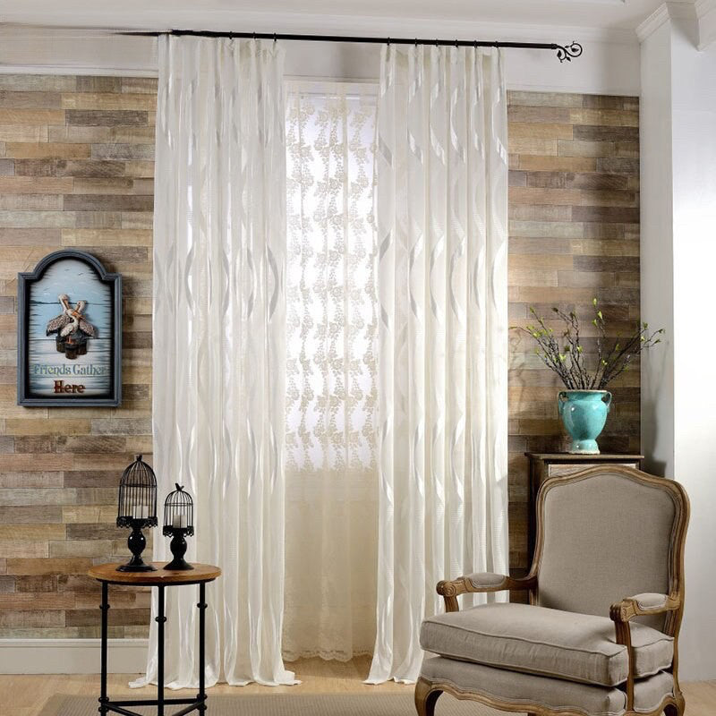 Anydrape 500cm Curtains Plain White Modern Luxury Retro Style Texture for Living Room Bedroom Dining Fashion Decor