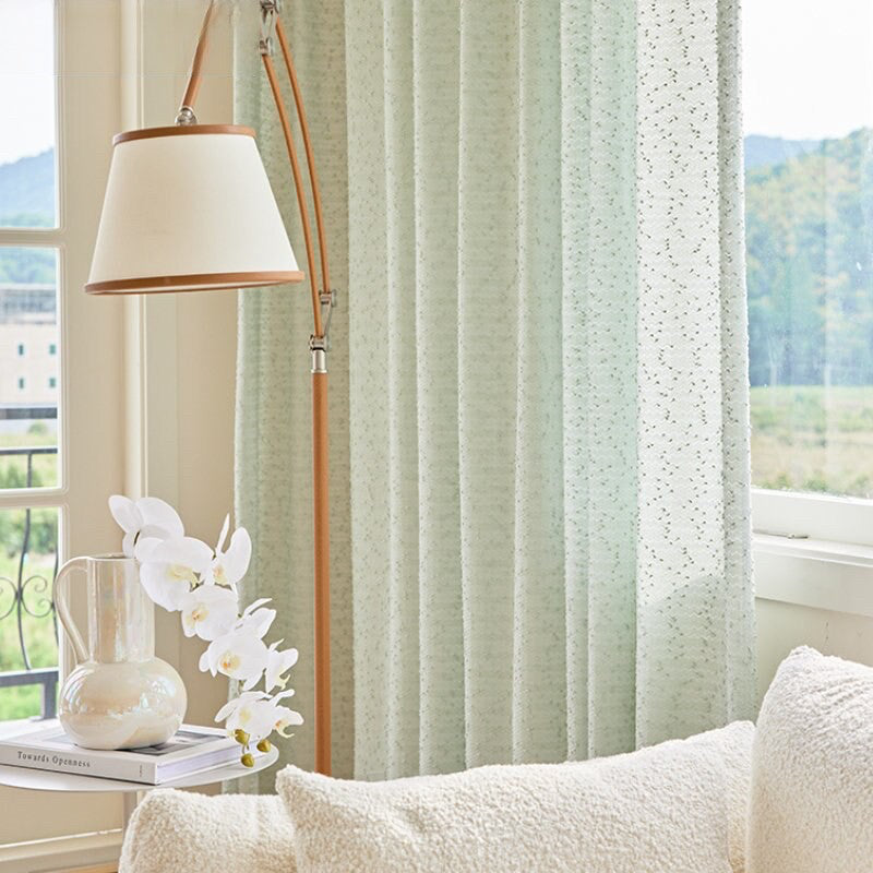 Anydrape Green Luxury Retro Curtains – Modern Textured Drapes for Living Room, Bedroom & Dining Decor