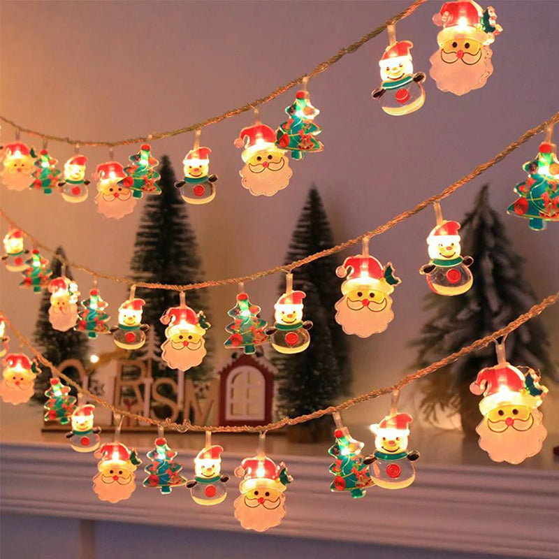 ANYDECO Christmas Lights Garland Yellow LED USB Hanging Holiday Decorations