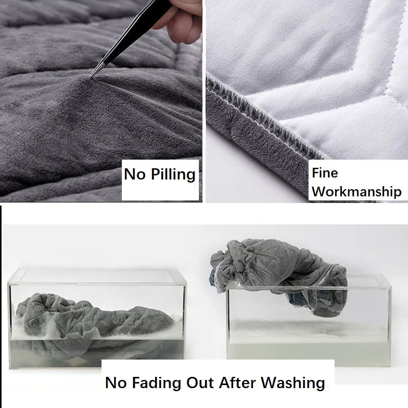 Anycozy Headboard Cover Dark Gray Zigzag Pattern Super Soft Smooth Quilted Velvet Bed Back Dust Protector Cover 140x70cm