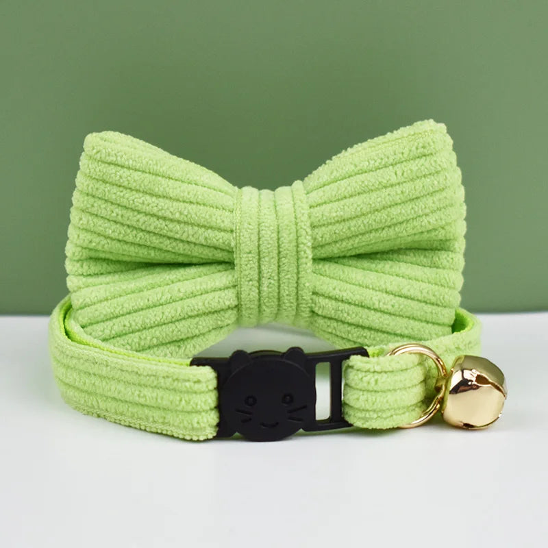 ANYWAGS Cat Collar Neon Bow Small with Safety Buckle, Bell, and Durable Strap Stylish and Comfortable Pet Accessor