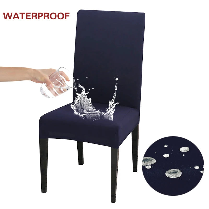 Anyseat Chair Cover Navy with Anti-Dirt and Waterproof Elastic Material for Dining Room Kitchen Wedding Hotel Banquet Restaurant