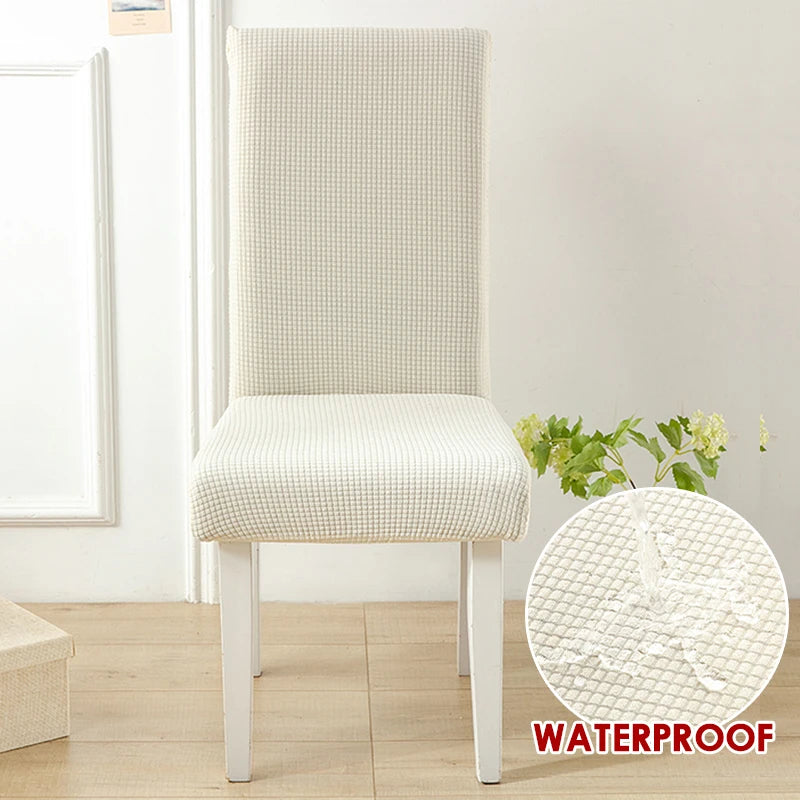Anyseat Chair Cover Off White Corn Kernels Waterproof Universal Size for Dining Room Stretch Seat Slipcovers
