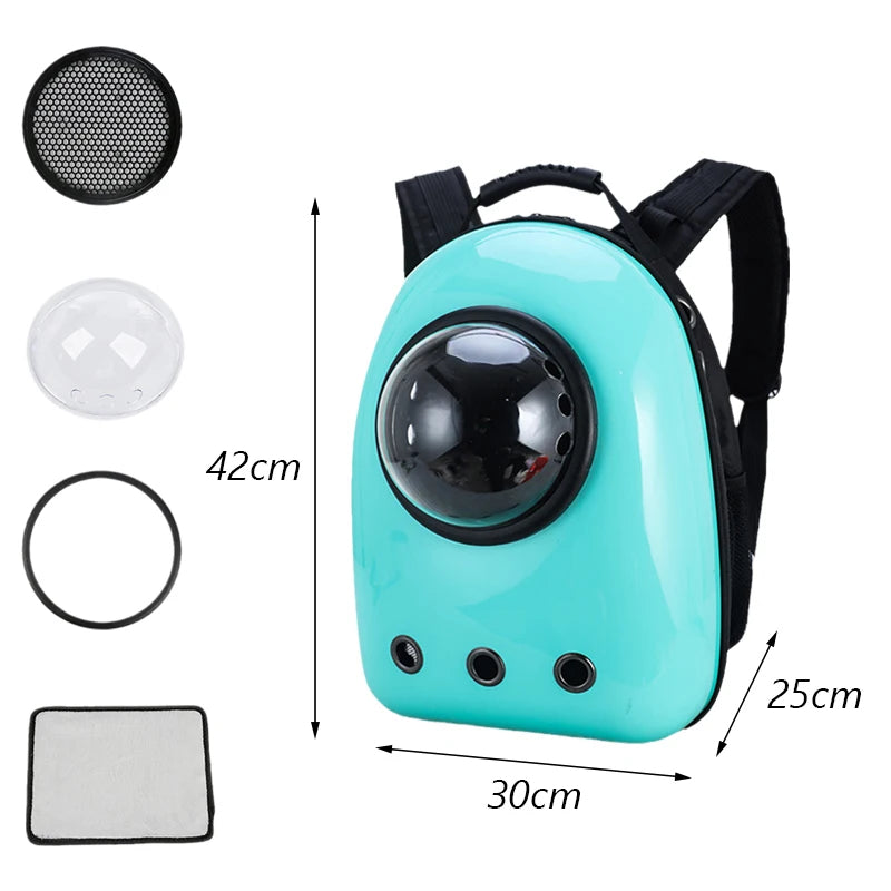 ANYWAGS Pet Carrier Green No Print Breathable Space Capsule Travel On the Go Bag For Pet