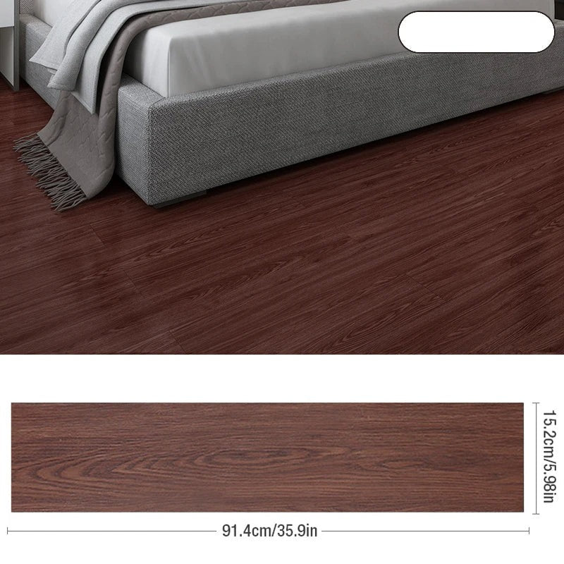 ANYHOUZ 20pcs Red Molave Vinyl Floor Tile Wood Grain 3D Waterproof