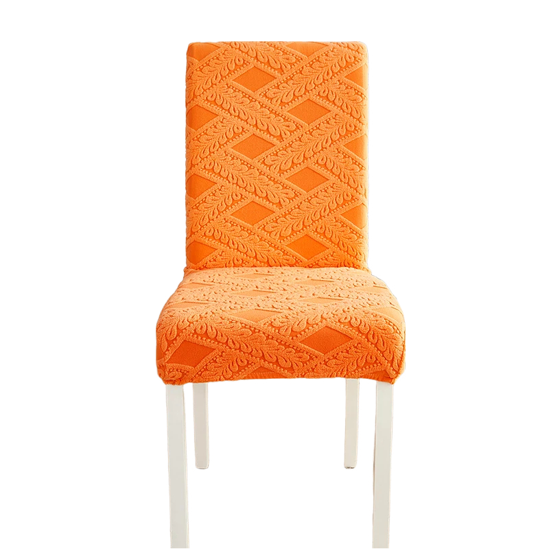 Anyseat Chair Cover Orange Knitted Veins Design with Anti-Dirt and Elastic Material for Dining Room Kitchen Wedding Hotel Banquet Restaurant