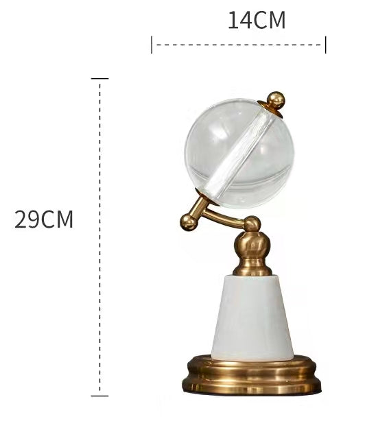ANYHOUZ Luxury Gold Metal – Crystal Ball Showpiece for Living Room, House Display & Elegant Crafts Ornaments