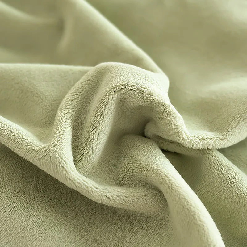 Anycozy Duvet Cover Set Light Green Flat Bed Sheet Soft Heavy Fluffy Floral Embroidery Quilt Bedding
