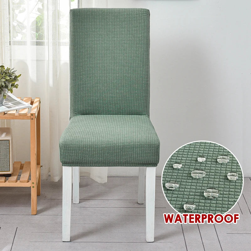 Anyseat  Chair Cover Cypress Green Corn Kernels Waterproof Universal Size for Dining Room Stretch Seat Slipcovers