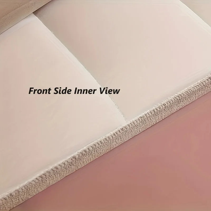 Anycozy Headboard Cover Pink Short Plush Super Soft Smooth Quilted Velvet Bed Back Dust Protector Cover 200x70cm