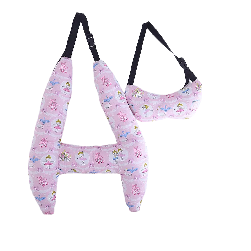 Anypillow Car Travel Pillow Pink Girl 1 Set for Kids and Adult Neck Head Support H-Shape Travel Pillow