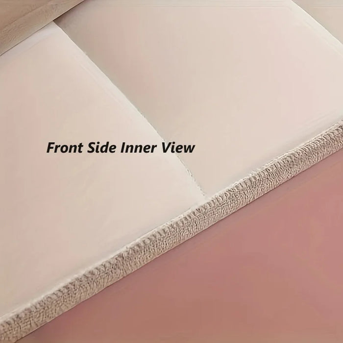 Anycozy Headboard Cover Pink Short Plush Super Soft Smooth Quilted Velvet Bed Back Dust Protector Cover 220x70cm