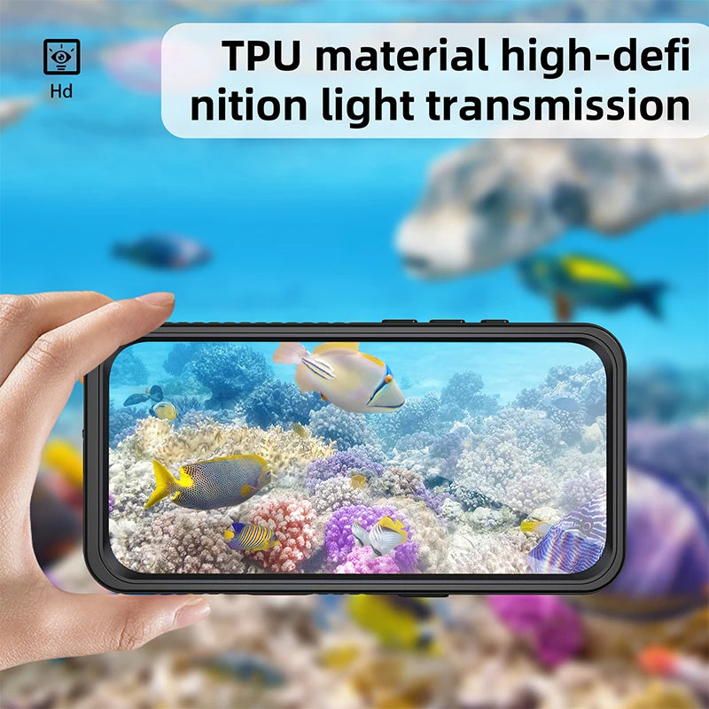 ANYMOB iPhone Case Black Shellbox Waterproof Military Grade Protection Defender Cover