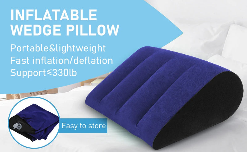 Anypillow Purple Inflatable Support Pillow Bamboo Fiber