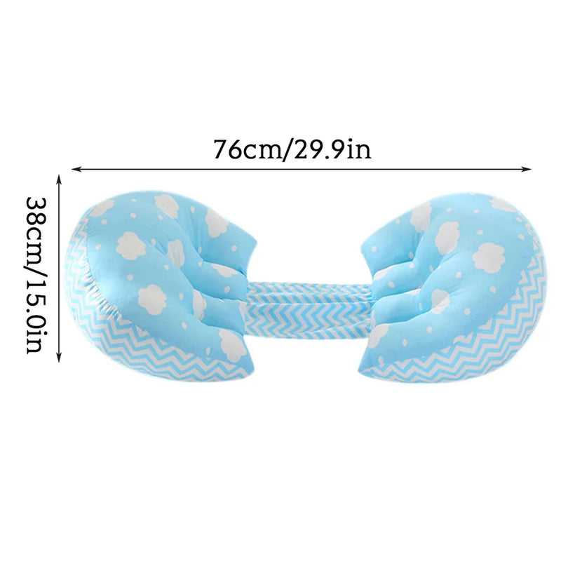 ANYMOM Lumbar Pillow Blue Maternity Pregnancy Support Cushion
